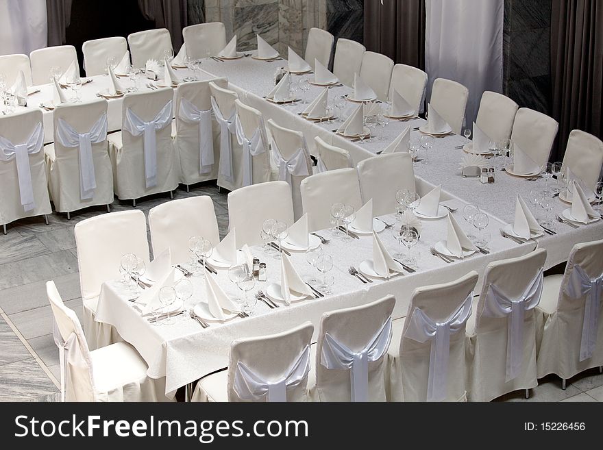 Banquet table in restaurant,wedding