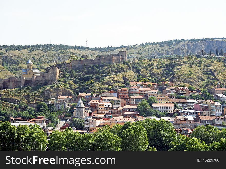 Landscape of a city of Tbilisi. Landscape of a city of Tbilisi