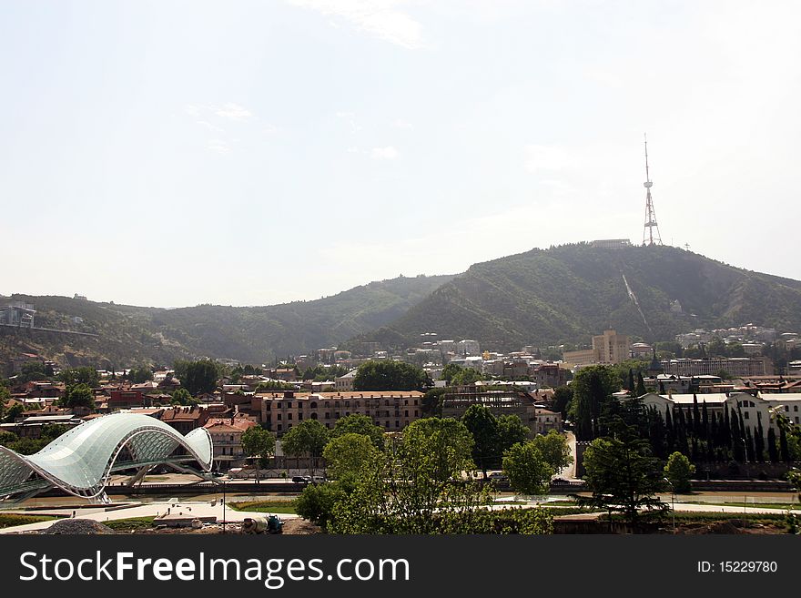 Landscape of a city of Tbilisi. Landscape of a city of Tbilisi