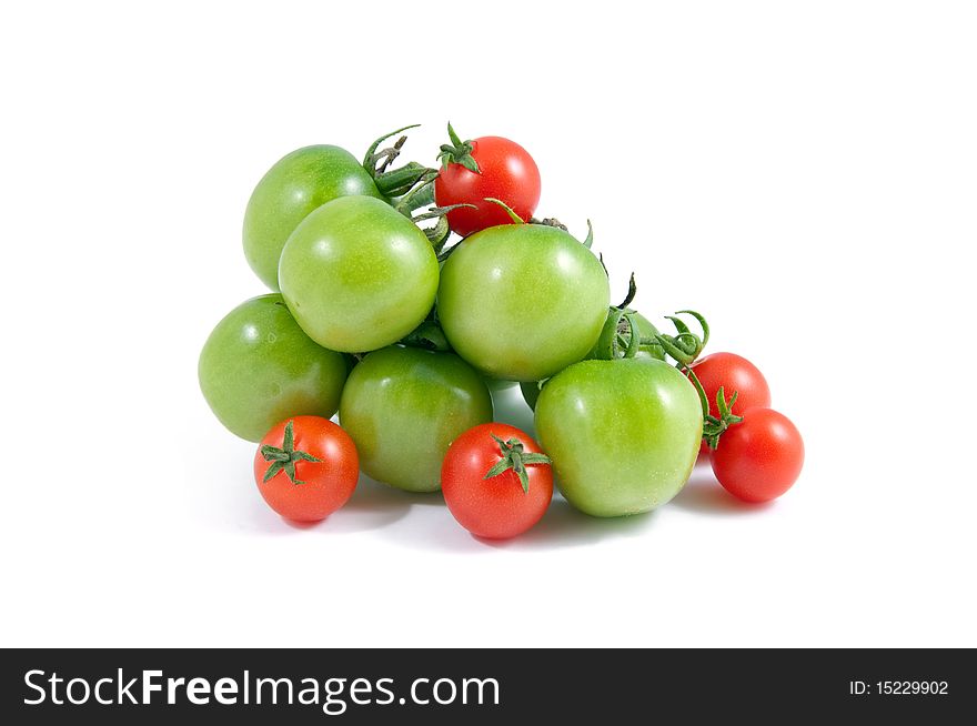 Bright Red And Green Tomatoes