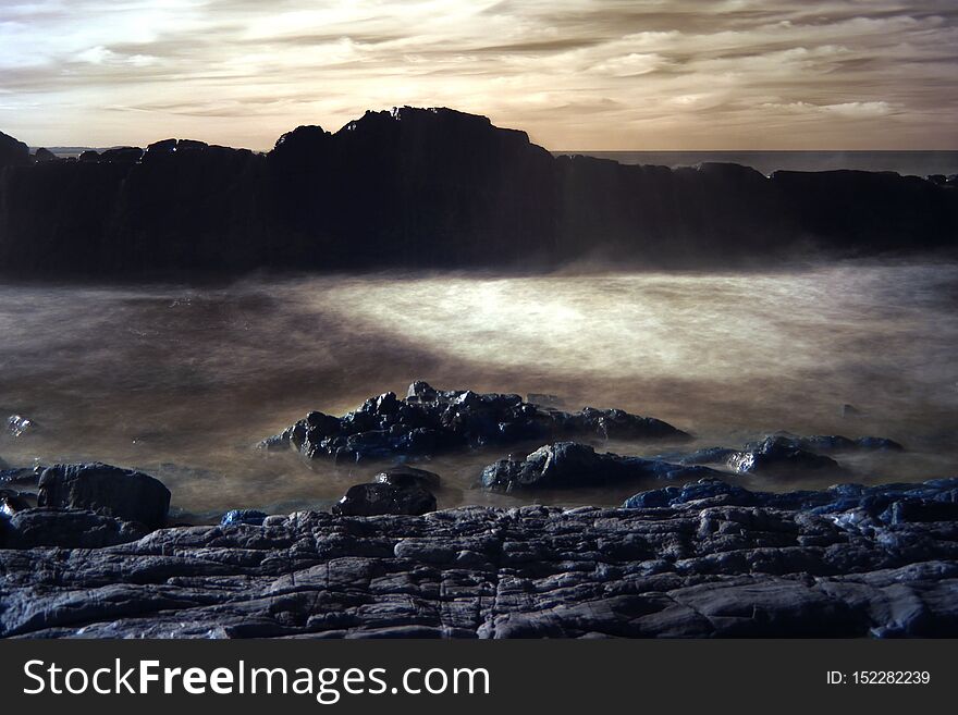 Pebbly Beach Australia Infrared Scene