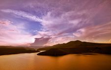 Sunset Dam Stock Photo Sunset Dam Stock Photo