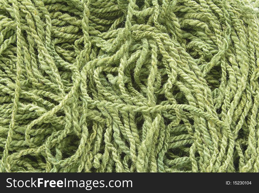 Green Woolen Yarn