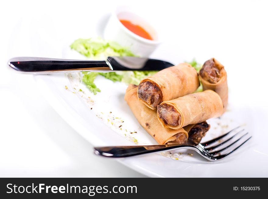 Plate with Springrolls (Shallow DOF)