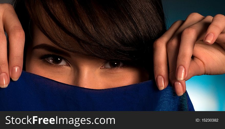 Close up of Asian woman's face