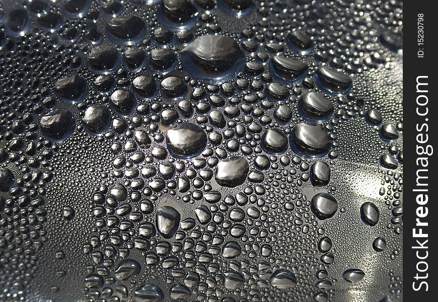 Consequence of the greenhouse effect - a lot of water drops. Nice water drops background.