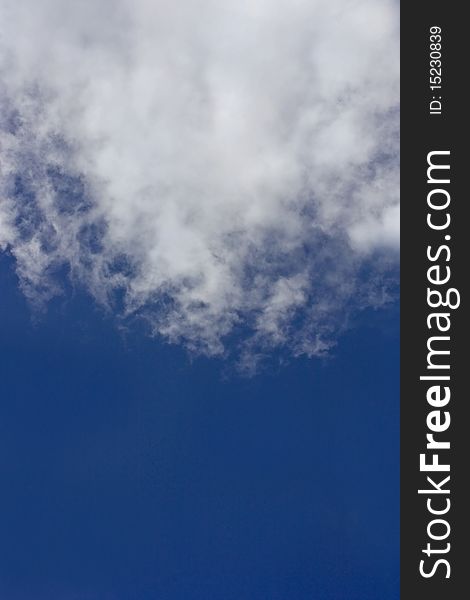 An image of a blue sky with clouds on the top. An image of a blue sky with clouds on the top