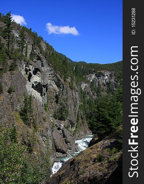 Cheakamus canyon, taken from the sea to sky highway to Whistler, British Columbia. Cheakamus canyon, taken from the sea to sky highway to Whistler, British Columbia.