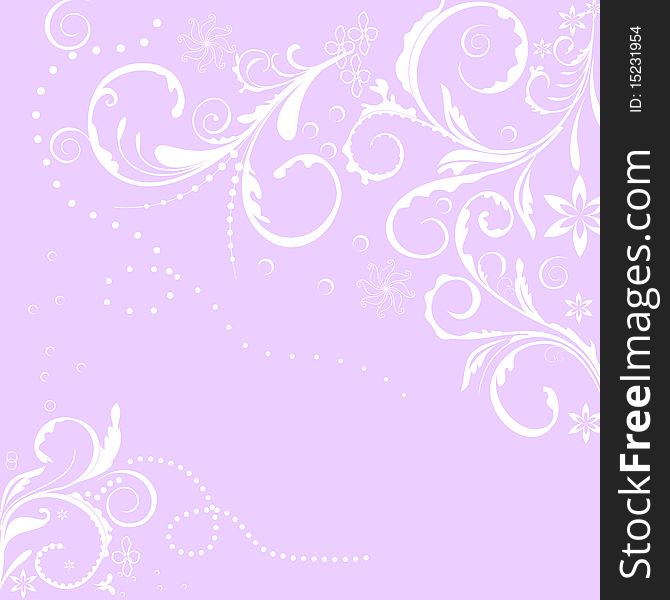 Illustration floral background card for design. Vector