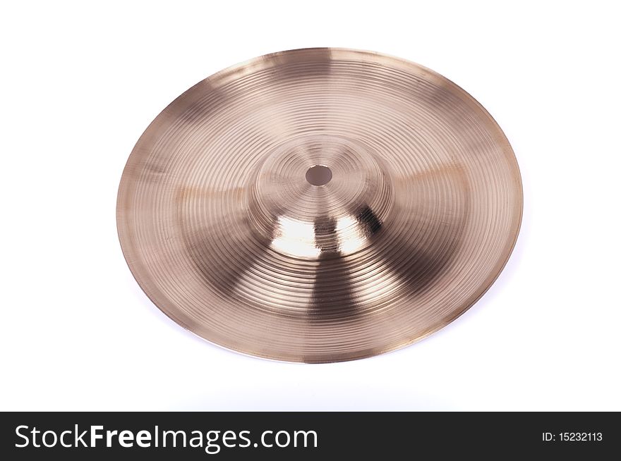 Drum cymbal isolated on white. Drum cymbal isolated on white
