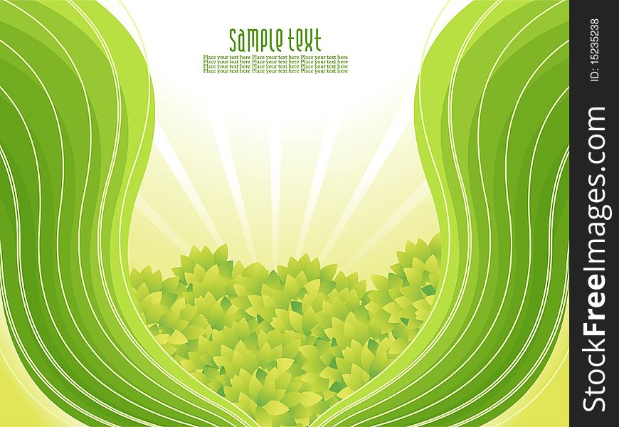 This image is a illustration of abstract green nature background with waves. This image is a illustration of abstract green nature background with waves.