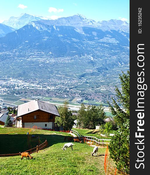 Mountains , classical view of Switzerland. Mountains , classical view of Switzerland