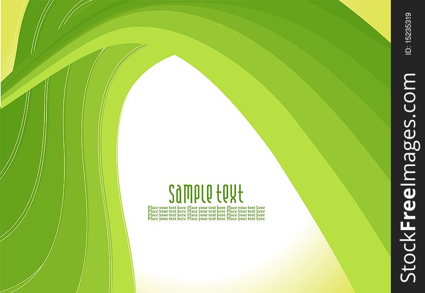Abstract Creative Green Wave Background