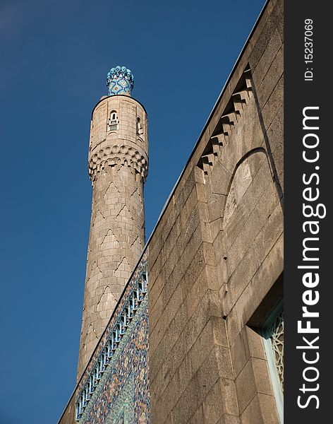 Minaret of mosque  Petersburg