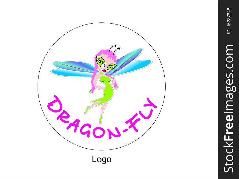 Logo shop fashion with dragon-fly