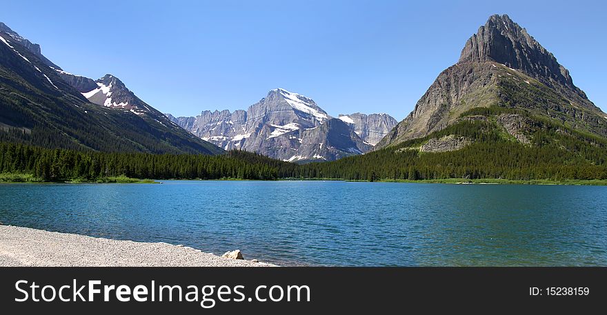 Panoramic view of Glacier national park in Montana