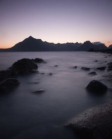 Sunset Over The Black Cuillin Ridge, Skye Stock Photo Sunset Over The Black Cuillin Ridge, Skye Stock Photo