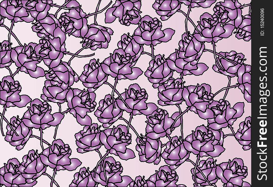 Floral texture with violet roses