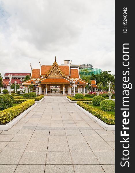 Thai Style Building for The King at center of Bangkok