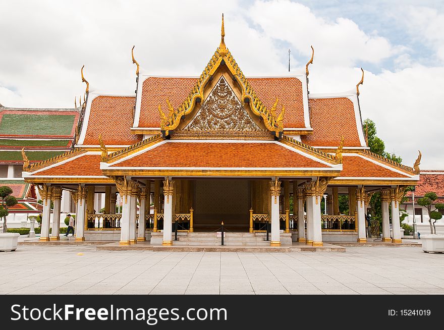 Close-up Thai Style Building for The King at center of bangkok