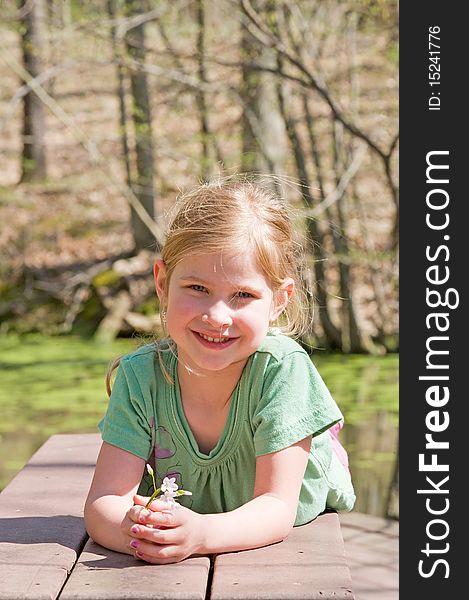 Cute Little Girl in the Park