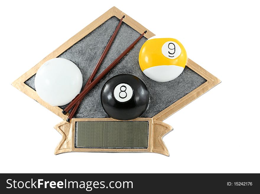 A islolated Billiards plaque image