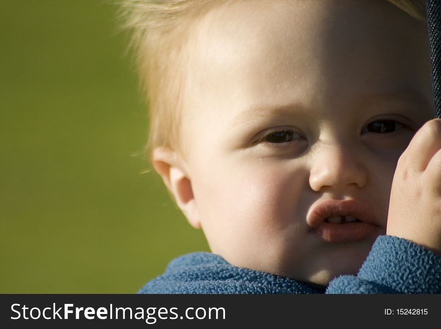 Child enjoying the sun