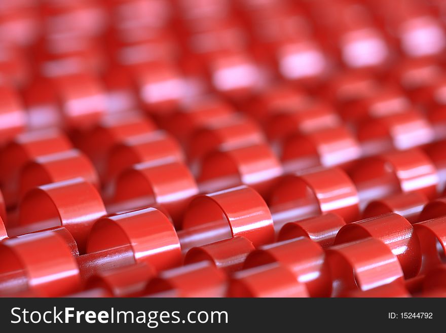 Abstract pictures in red plastic