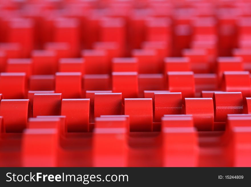 Abstract pictures in red plastic