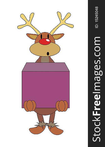 The deer with a box