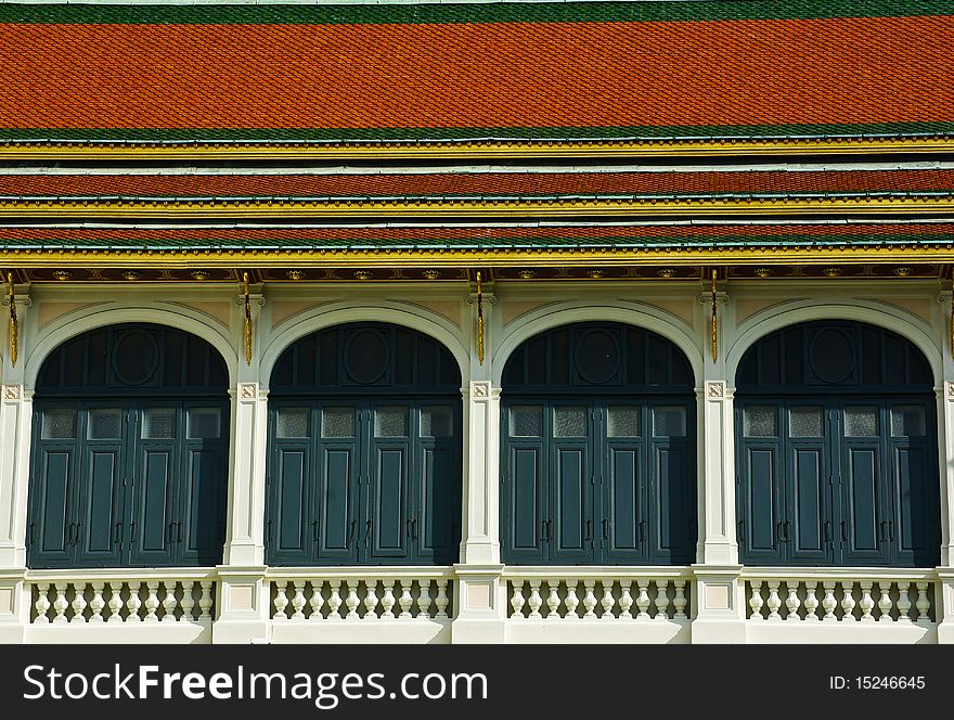 Windows, from the Grand Palace in Bangkok