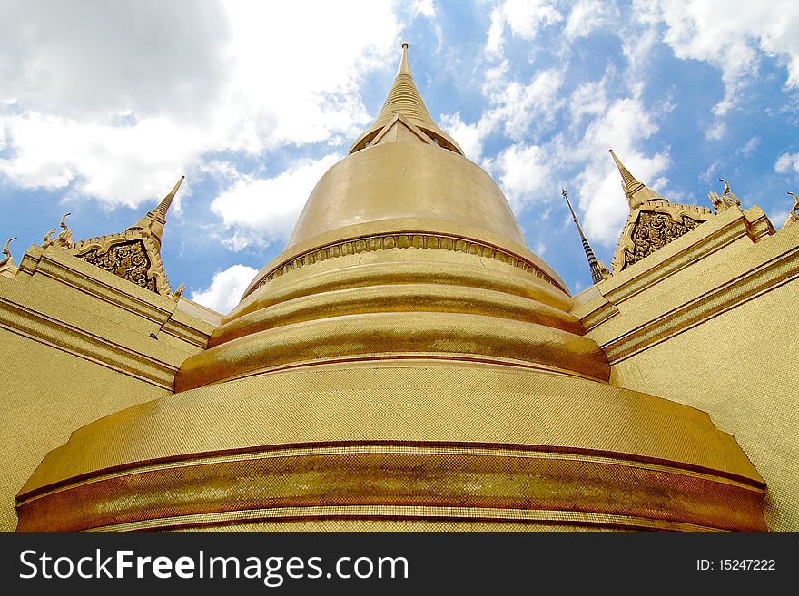 Gold palace Wat Phra Keaw in Bangkok. Gold palace Wat Phra Keaw in Bangkok