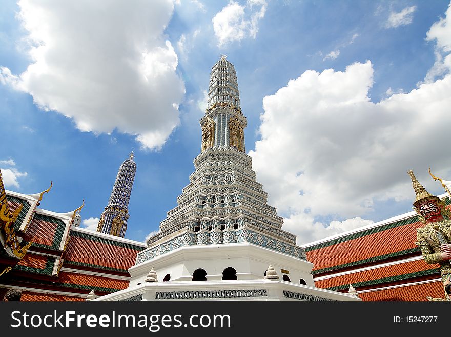 Thailand White Stupa at Grand Royal Palace. Thailand White Stupa at Grand Royal Palace