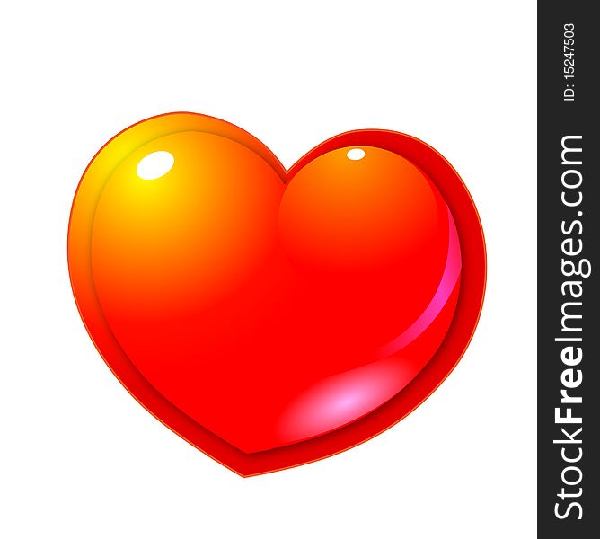 This bright red heart is a good choice for your ideas.