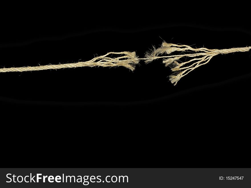 Sought-after blue rope on black background. Sought-after blue rope on black background