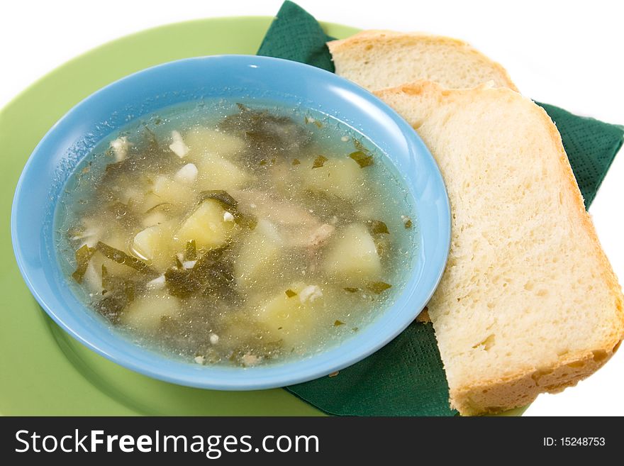 Green borsch from the sorrel