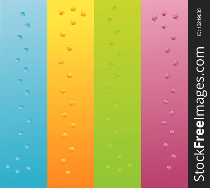 Set Of 4 Backgrounds With Bubbles