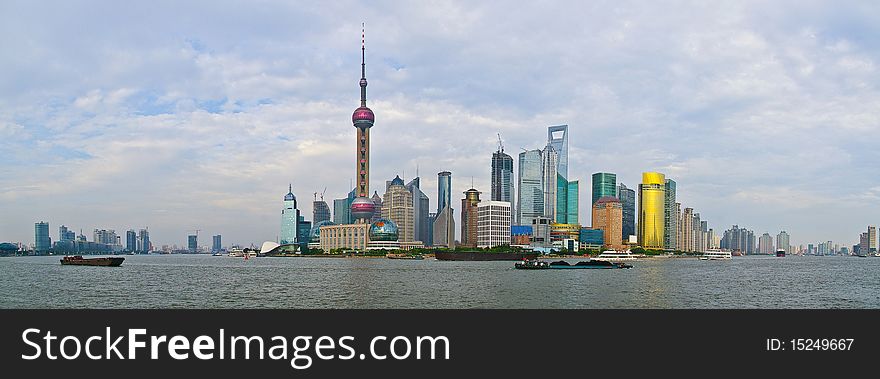 A Panorama of Shanghai Pudong. A Panorama of Shanghai Pudong