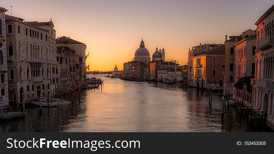 The typical tourist photo taken in the early morning from the Ponte dellâ€™Accademia towards La Salute. But it&#x27;s such a beautiful view. The typical tourist photo taken in the early morning from the Ponte dellâ€™Accademia towards La Salute. But it&#x27;s such a beautiful view.