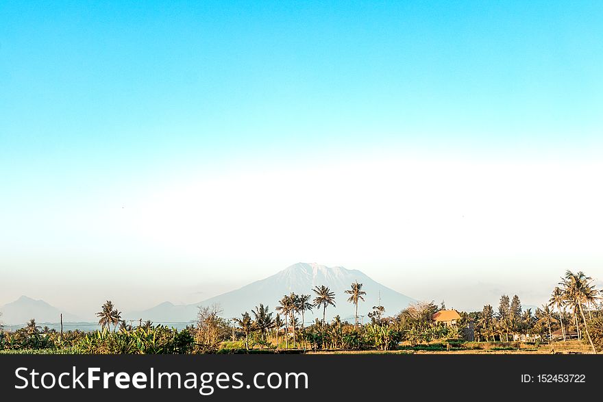 Mount Agung landscape. Holy Volcano Agung. Bali island. Indonesia. Mount Agung landscape. Holy Volcano Agung. Bali island. Indonesia