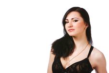 Pretty Young Woman In Black Dress Royalty Free Stock Photos Pretty Young Woman In Black Dress Royalty Free Stock Photos