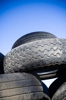 Tire Recycling, Landfill Royalty Free Stock Photography