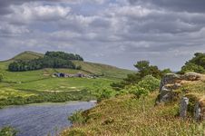 Hadrian S Wall And Crag Lough Royalty Free Stock Photography Hadrian S Wall And Crag Lough Royalty Free Stock Photography