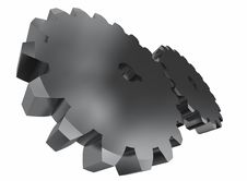 Angled Gears Royalty Free Stock Image