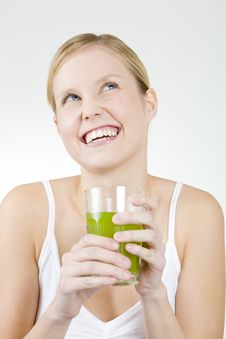 Woman With A Glass Of Juice Royalty Free Stock Photos Woman With A Glass Of Juice Royalty Free Stock Photos