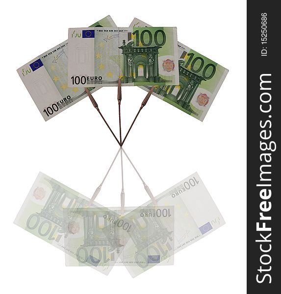 This is a one hundred euro bill concept. This is a one hundred euro bill concept