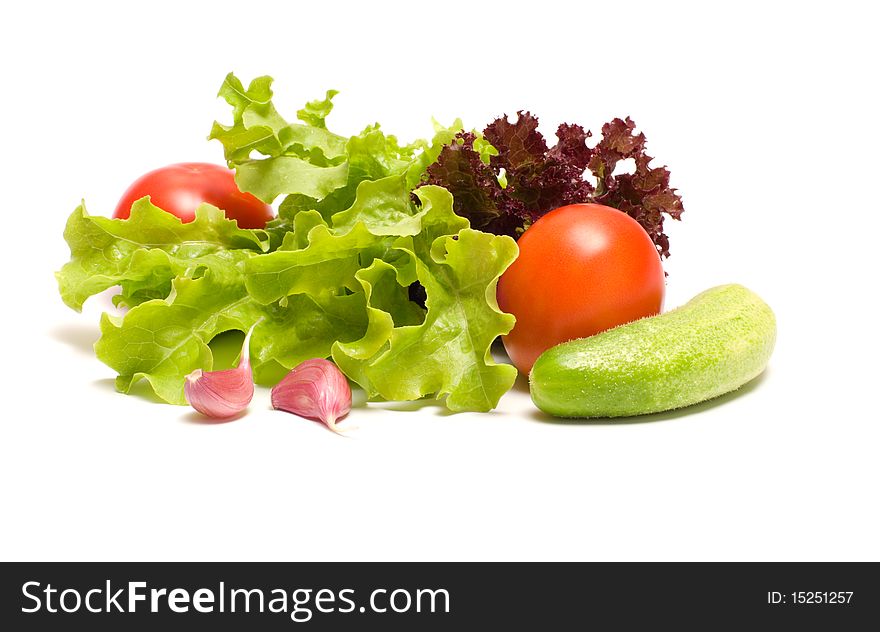 Fresh vegetables it is isolated on a white background. Fresh vegetables it is isolated on a white background.