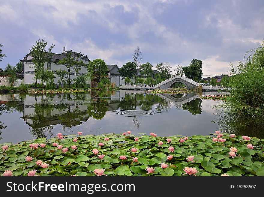 This is the lake side of a village. This is the lake side of a village.