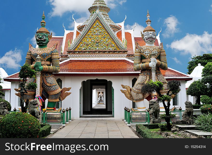 Photograph of A Statue of Guardian in grand palace in Bangkok, Thailand