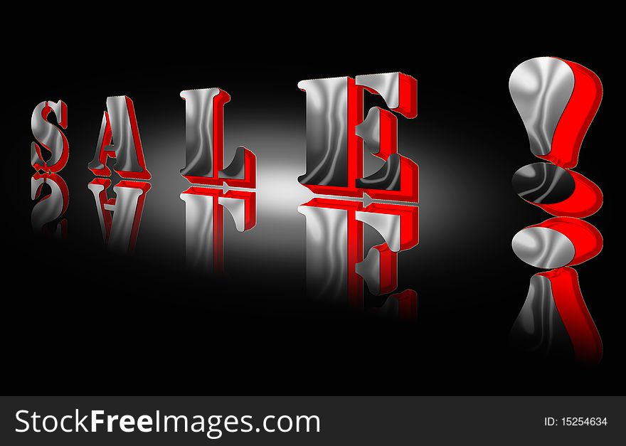 3D sale sign